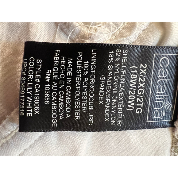 Womems Size 2X (18W/20W) Catalina Floral One Piece Swimsuit Lined Light Padding - Picture 4 of 4